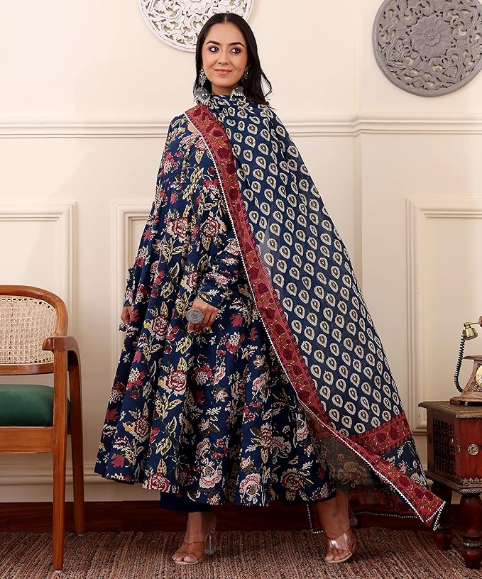 KLOSIA Women's Viscose Kurta and Pant with Dupatta Set