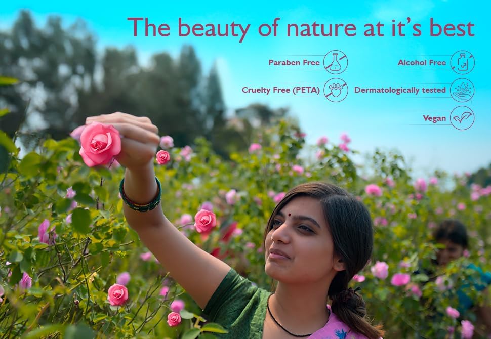 Dabur Gulabari Premium Rose Water/Face Toner - 400ml | No Paraben | Alcohol Free | Cleanses, Hydrates & Moisturises Skin | Balances & Restores Skin's pH Levels | For All Skin Types