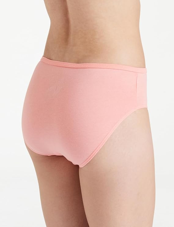 Amazon Brand - Symbol Women's Cotton Stretch Mid Waist High Coverage Hipster with Concealed Waistband (Available in Plus Sizes)