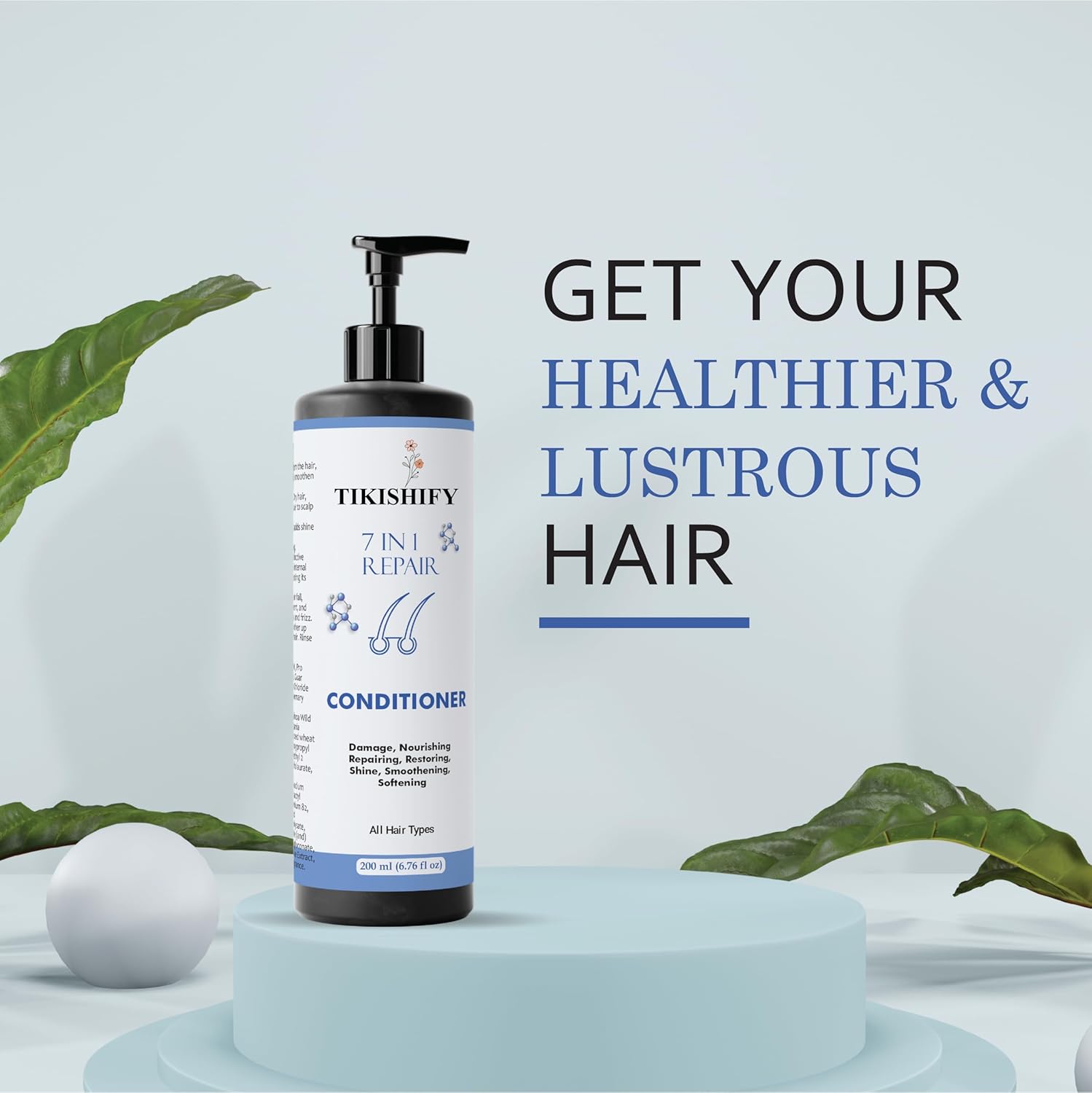 Conditioner, Nourishing, Repairing, Smoothening, Softening, All Hair Types, 200 ml (7 in 1 Repair Conditioner)