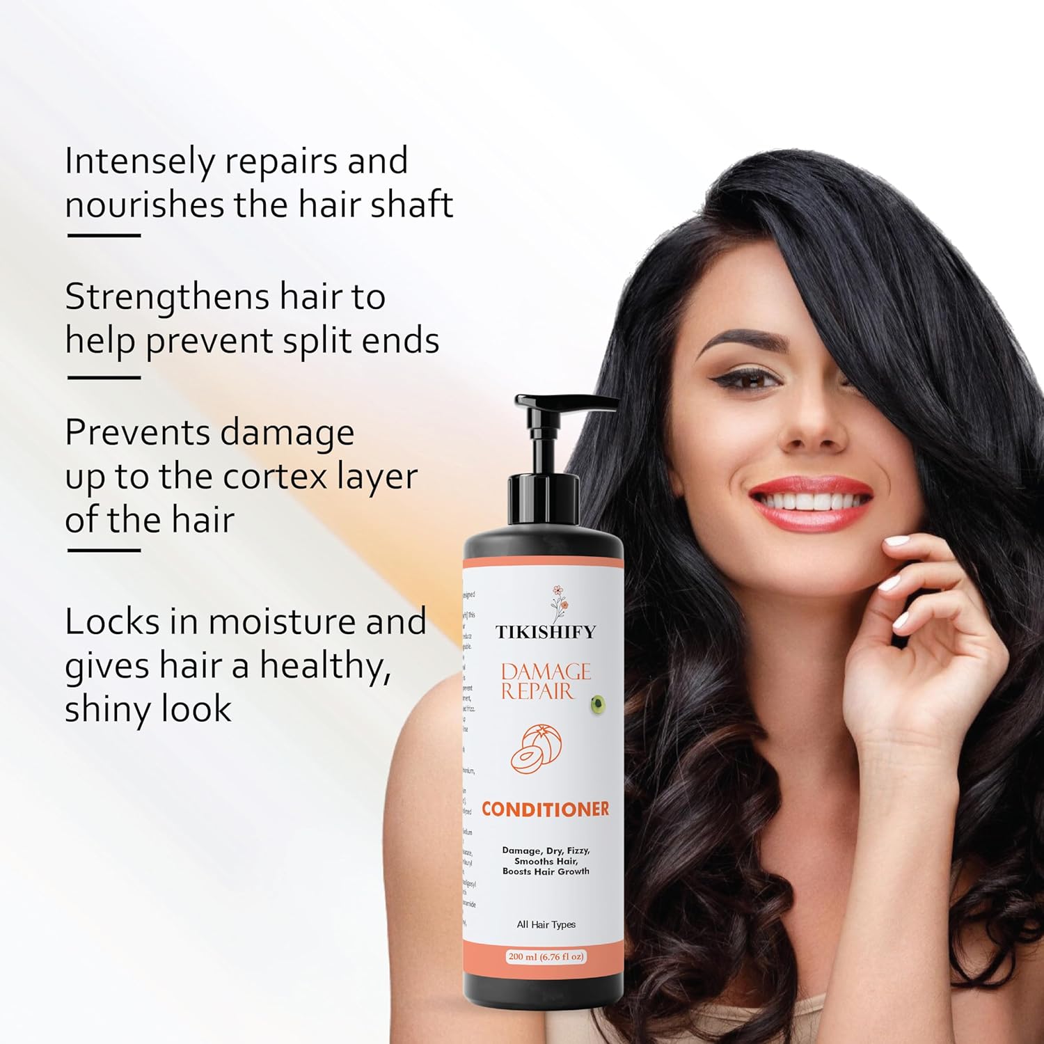 Conditioner, Nourishing, Repairing, Smoothening, Softening, All Hair Types, 200 ml (Damage Repair Conditioner)