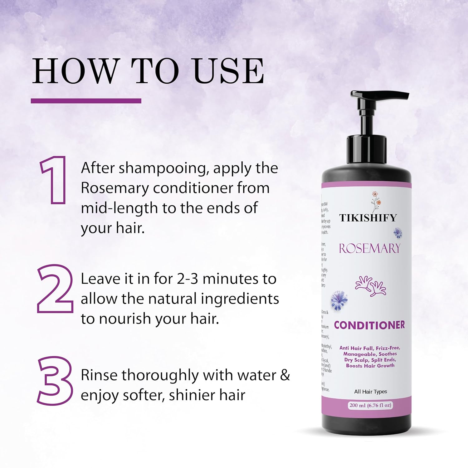 7 in 1 Repair Shampoo for All Hair Types, Damage Repair, Nourishing, Smoothening, Softening, 200 ml (Rosemary shampoo)