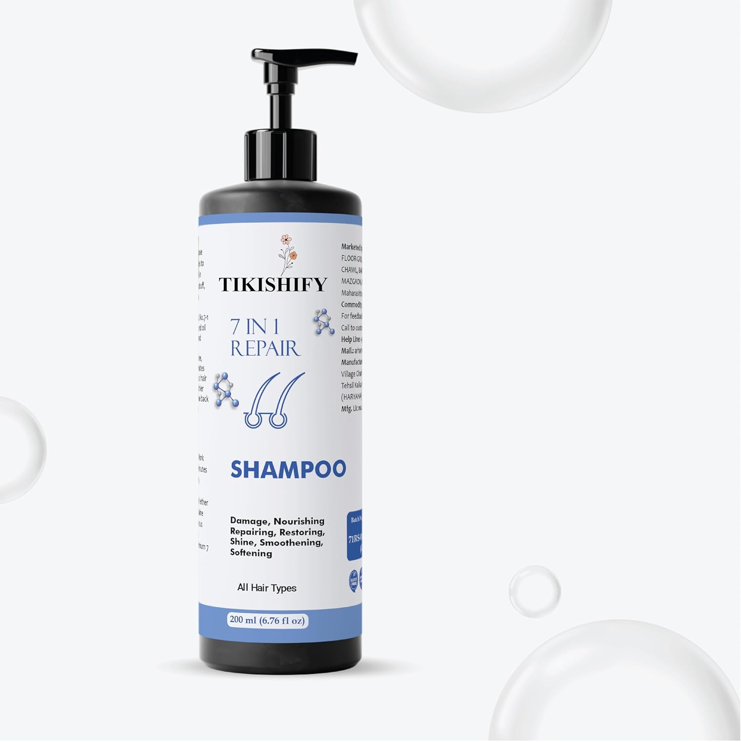 7 in 1 Repair Shampoo for All Hair Types, Damage Repair, Nourishing, Smoothening, Softening, 200 ml (7 in 1 Repair shampoo)