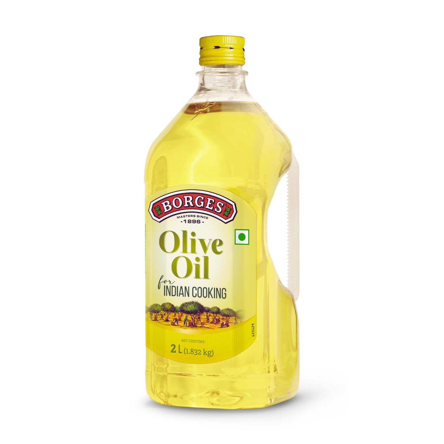 Borges Olive Oil for Indian Cooking - 2 L |Extra Light |Packed in Spain |Light Flavour |75% MUFA | Ideal for daily cooking: deep fry, tadka, curries