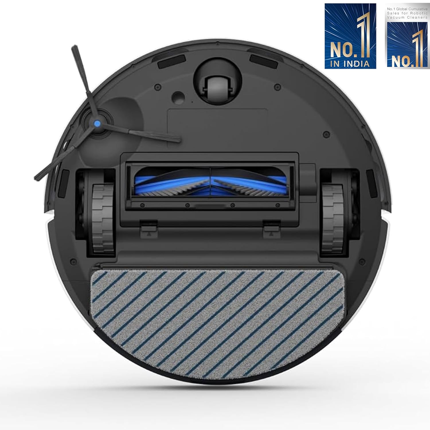 ECOVACS DEEBOT N30 Plus White 2 in 1 Robot Vacuum & Mop, 2025 New Launch, Bagless Eco-Friendly Multi-Cyclone Auto Empty Station, 10000 Pa Suction, 5200mAh Battery, Covers 3500+sq ft, Zero Tangle 2.0